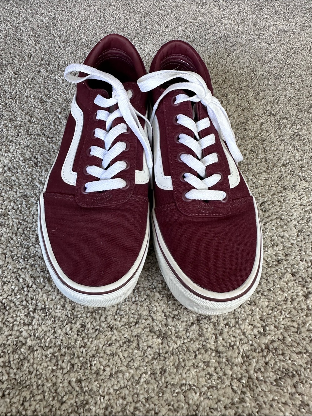 Vans Burgundy Low-Top Sneakers - Picture 2 of 7
